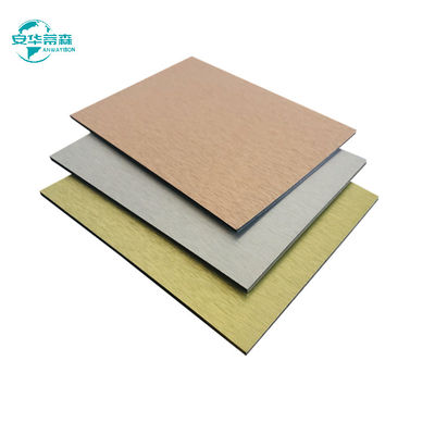A3003 Series Alucobond Brushed Aluminium Composite Sheet Bên ngoài tường phủ