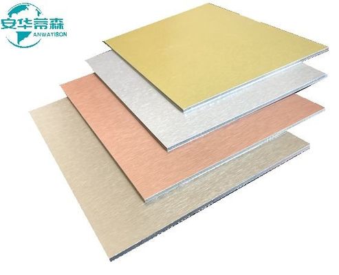 High Gloss Brushed Aluminium Composite Panel 2440mm Acp tấm gương 3mm 4mm