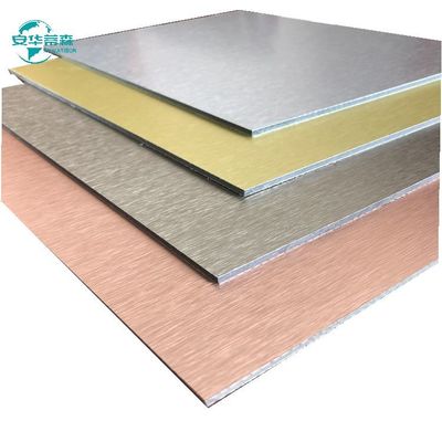 Cao bóng mượt ACP bên ngoài nhôm lớp phủ 2440mm Chiều dài 1220mm chiều rộng